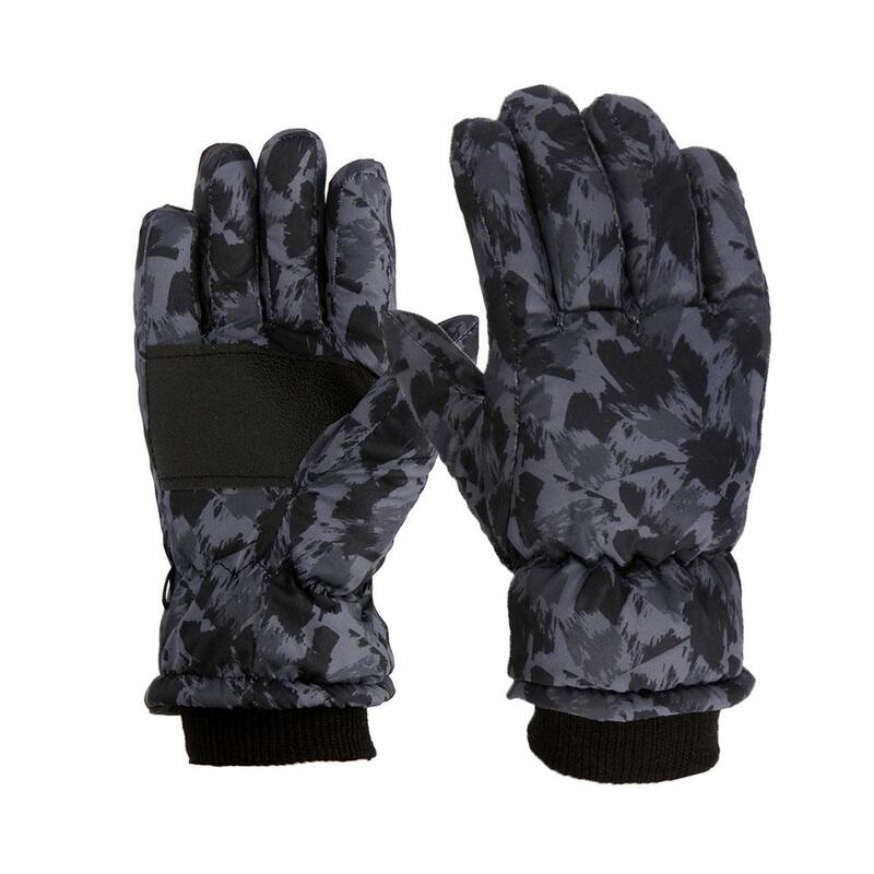 Thermal Children Ski Gloves Winter Outdoor Waterproof Windproof Fleece Warm Child Snowboard Winter Gloves for Skiing Riding