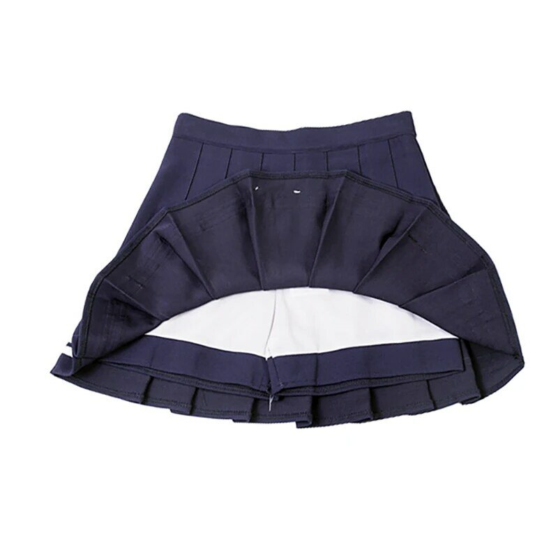 Mini-saia plissada com elástico listrado feminino, cintura alta, elástico na cintura, linha A curta, garota magra, moda Harajuku, verão, Y2k