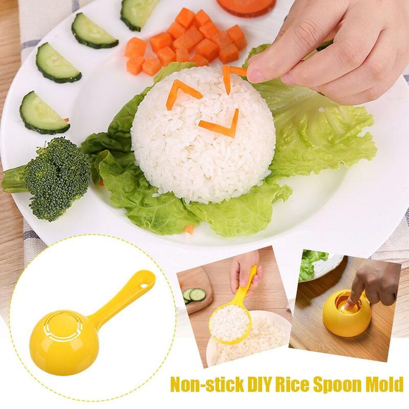 2/1pcs Rice Ball Spoon Non-stick Diy Rice Scoop Mold Spoon Accessories Half Rice Porridge Round Kitchen J0e9