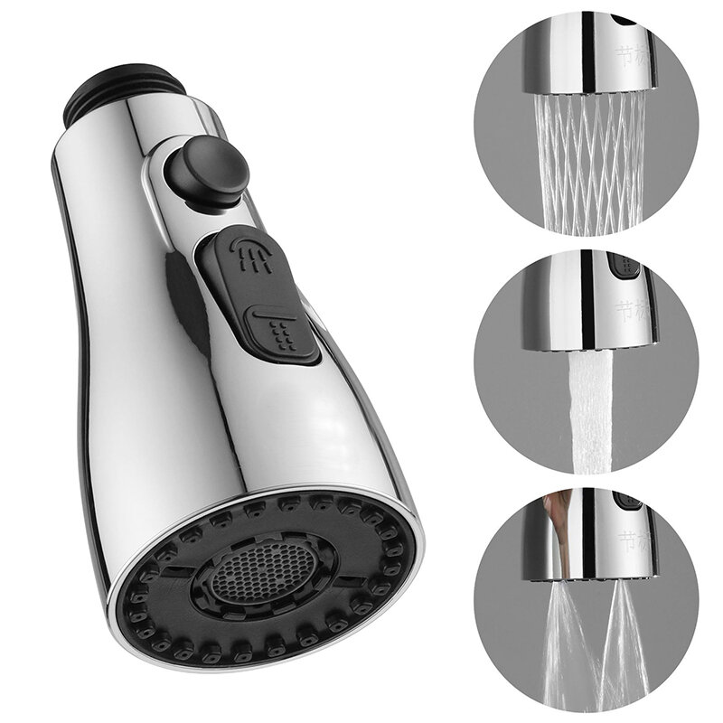 Kitchen pull-out Faucet Head 360° Rotating Kitchen Flush High Pressure Faucet Sprayer Basin sink Shower Eead Multifunctional pul