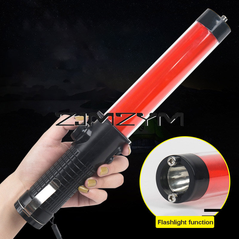 30cm Traffic Wand Led Safety Signal Wand Work Light Flashlight with Wristband Powerful Rechargeable Led Lamp Torch