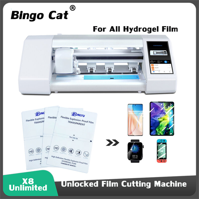 Unlock Film Cutting Machine Flexible Hydrogel Film Cutter Unlimited Cuts Support Fonlyu Sunshine Refox Screen Protect Film Cut