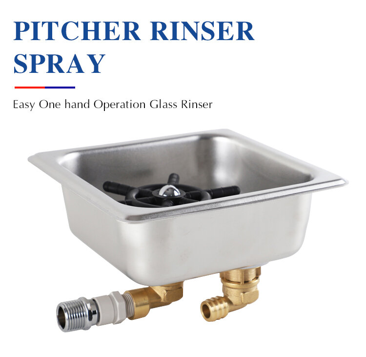 Pitcher Rinser perlengkapan pabrik, Rinser kaca keran tekanan tinggi logam semprot untuk wastafel dapur
