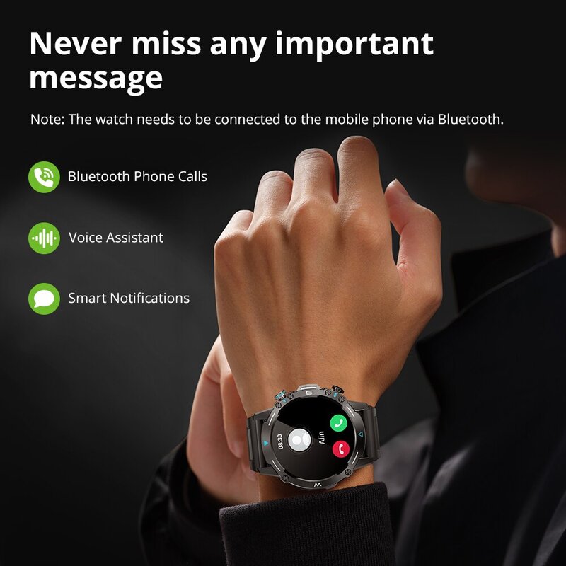 Colmi m42 smartwatch 1.43 ''amoled display 100 sport modi stimme aufruf smart watch männer frauen militär grad zähigkeit uhr
