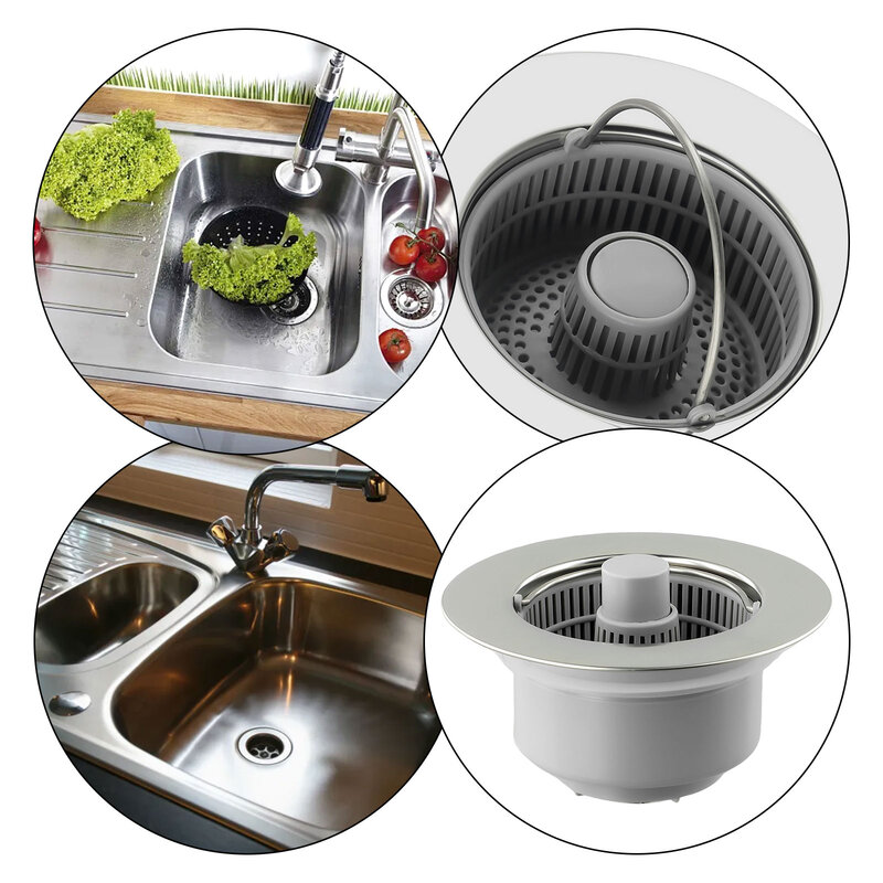 Universal küche 3-in-1 Spüle Abfluss filter, einfach zu installieren und zu entfernen, um Ihre Spüle sauber und hygienisch den ganzen Tag zu halten