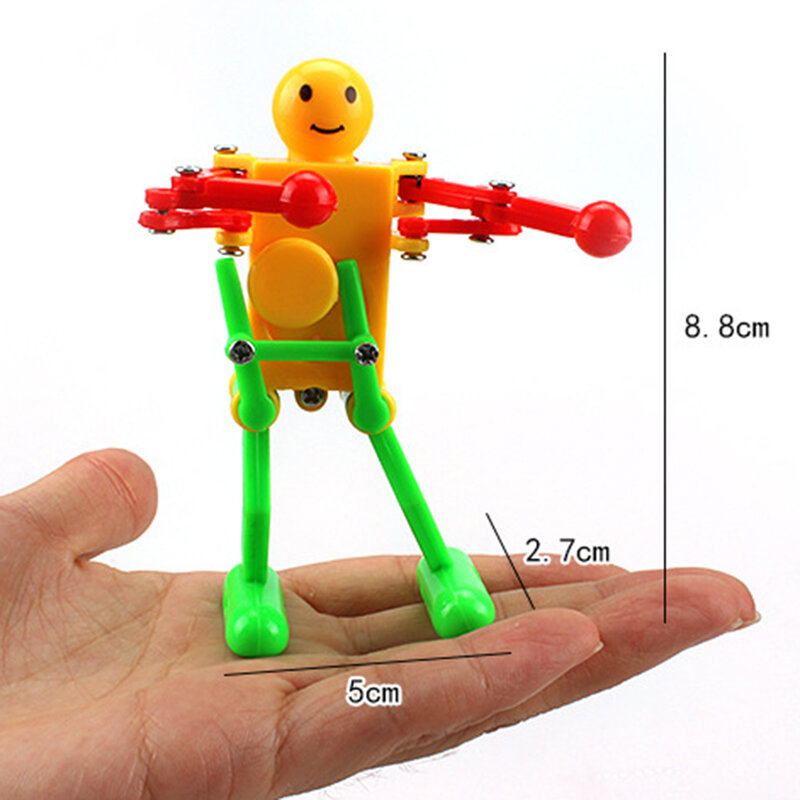 Mainan Robot Berjalan Tarian Musim Semi Penari Robot Windup Multiwarna Mainan Robot Hal-hal Baru Pada Rantai Jam # WO
