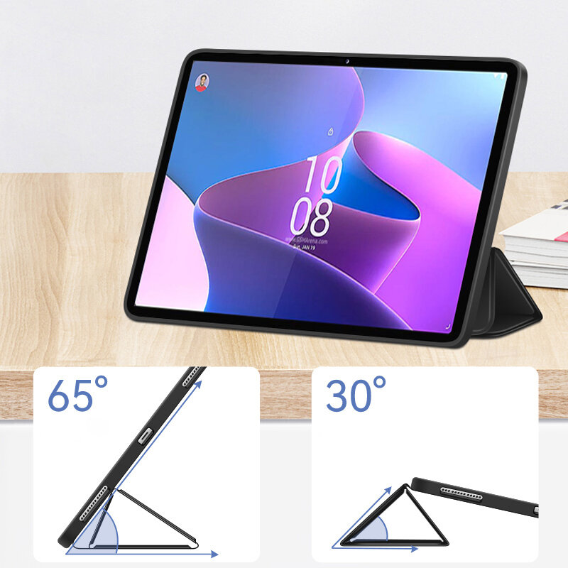 Étui pour tablette pour Lenovo Tab P11 (2e Isabel) 2022 11.5 TB-350FU TB-350XU Flexible en silicone souple Shell Stand Flip Smart Cover