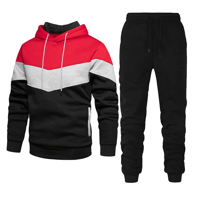 Men's casual sportswear set, zippered jacket, sports shirt and pants, soaking sportswear, brand, winter, 2-piece set