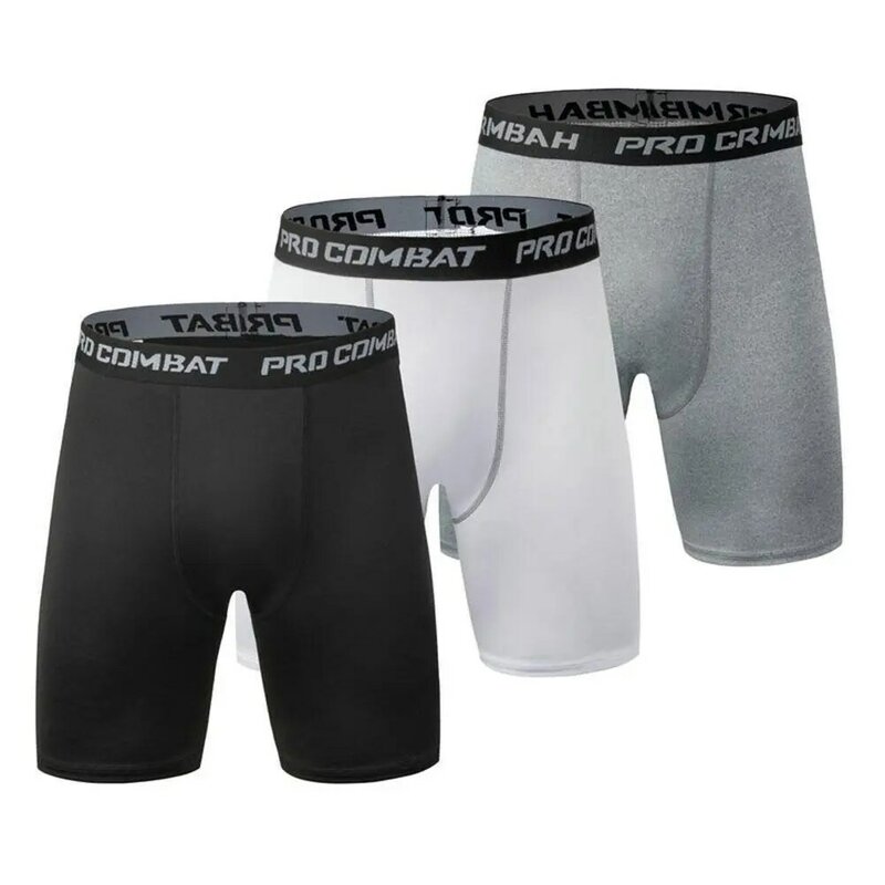 Men's Leggings Compression Pants Sports Leggings Basketball Quarter Shorts Quick Drying Running Training Stretch Fitness Pants