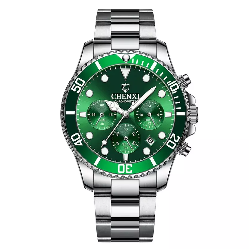 人気のグリーンメンズ腕時計,耐水性,ビジネス腕時計,カジュアル,男性用,クラシックなデザイン,ギフト