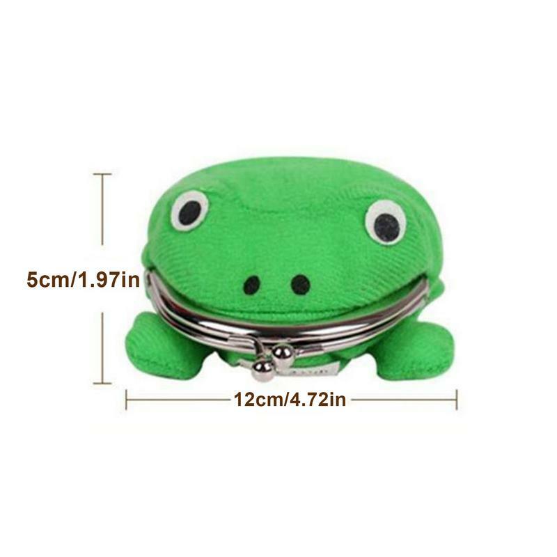 Szt. Kawaii śliczne zielona żaba portmonetka rekwizyty do Cosplay pluszowe zabawki torebka portfel zabawny prezent rozmaitości portfel zabawka
