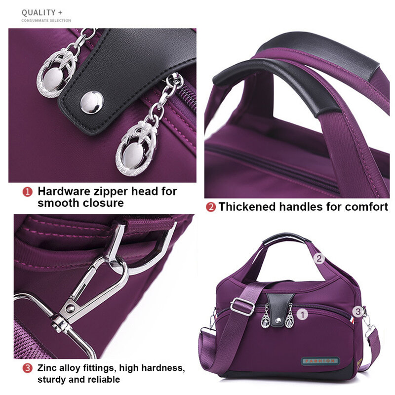 女性のための多目的布ハンドバッグ,ファッショナブルで実用的なハンドバッグ,大容量,オックスフォード,ローズレッド