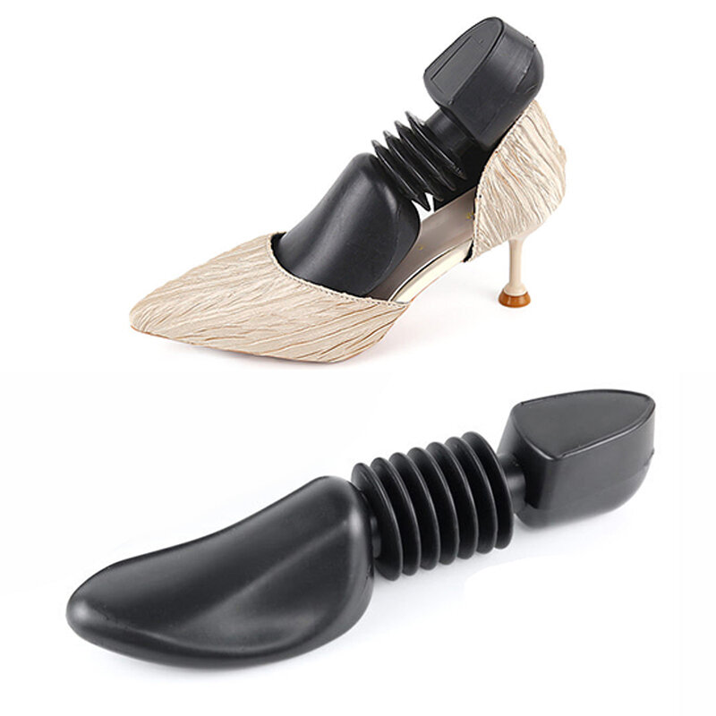 Ensanchador de zapatos negro, expansor de plástico ajustable, mantiene el estante portátil, herramienta escalable, práctico y conveniente