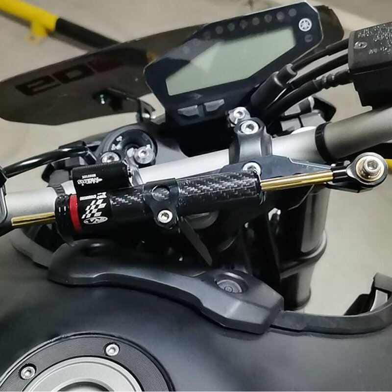 For YAMAHA MT-09 2013-2020 2014 2015 Motorcycle Steering Damper Stable Shock Absorbing Titanium Ruler Balance Fixing Bracket