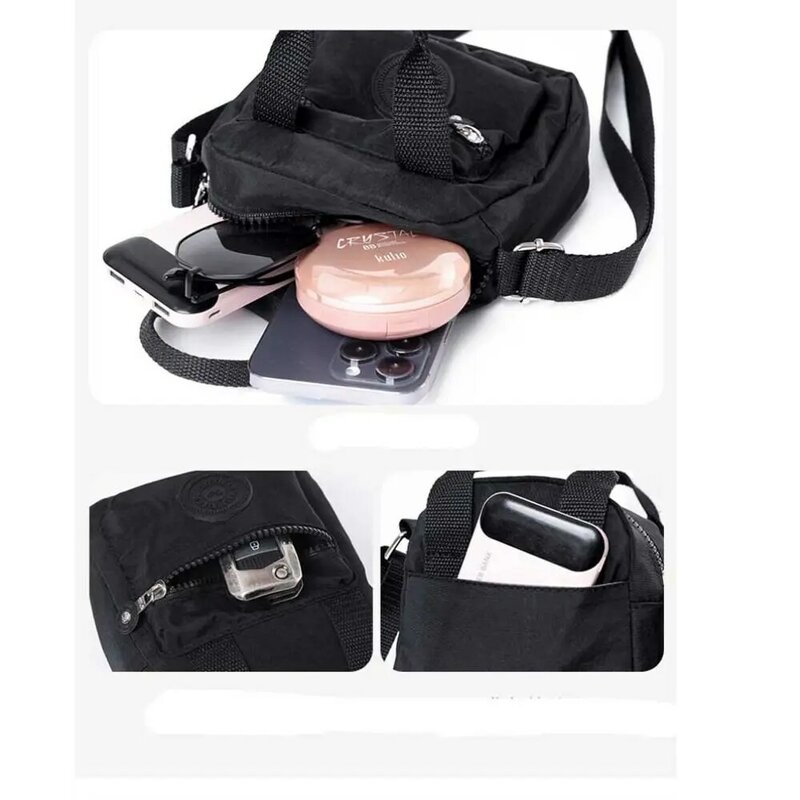 Małe torby na ramię o dużej pojemności nylonowa torba typu CrossBody torby na telefony komórkowe Mini torebka damska portfel damski torebki damskie
