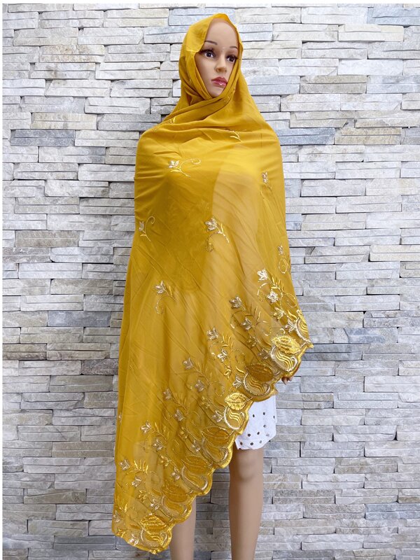 حجاب مطرز بالترتر من الشيفون للنساء ، وشاح أفريقي ، وشاح مسلم ، دبي ، جودة عالية ، تخفيضات ساخنة ، أسعار الجملة ، 2024