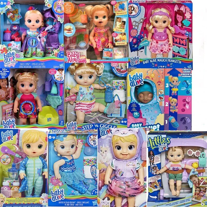 Original Hasbro Baby Alive Dolls Reborn Figures Naughty Pets Love Sounds Cute Kawaii Play House Toys for Girls Kids Gifts