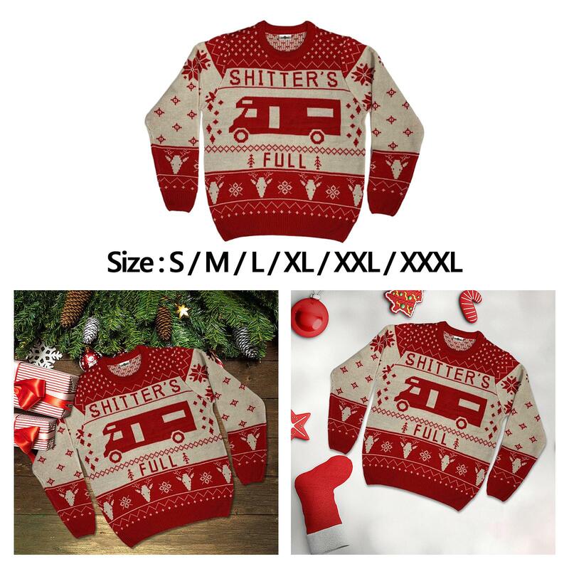 Christmas Sweater Christmas Pattern Clothing Warm Casual Knitted Sweater Pullover Sweater Top for Festive Christmas