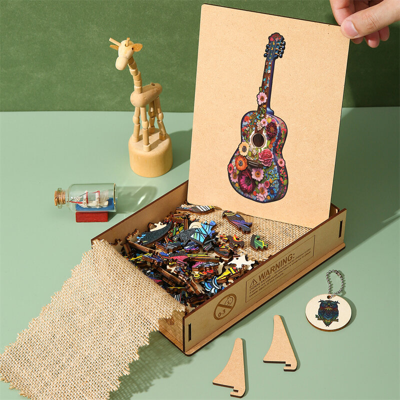 子供と大人のための3D木製パズル,ユニークなスロット付きパズル,木製ボックス付き,動物の木製パズル,インタラクティブゲーム,2023