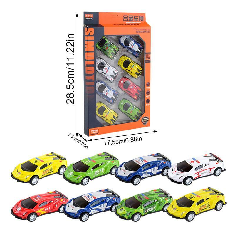 Pull Back Toy Cars para crianças, Alloy Car, interativo, durável, engraçado, Natal, envelhecido 3