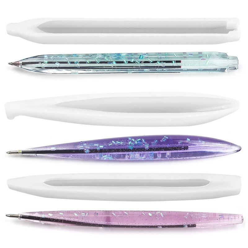 Transparante Pen Siliconen Mal Set Diy Balpen Mal Mal Epoxyhars Mallen Voor Sieraden Gieten Transparante Pen Houder Maken