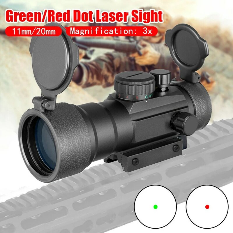 Tactical holográfica Red Green Dot Visão Âmbito, 40 Reticle Projetado Reflex Mount, Novo
