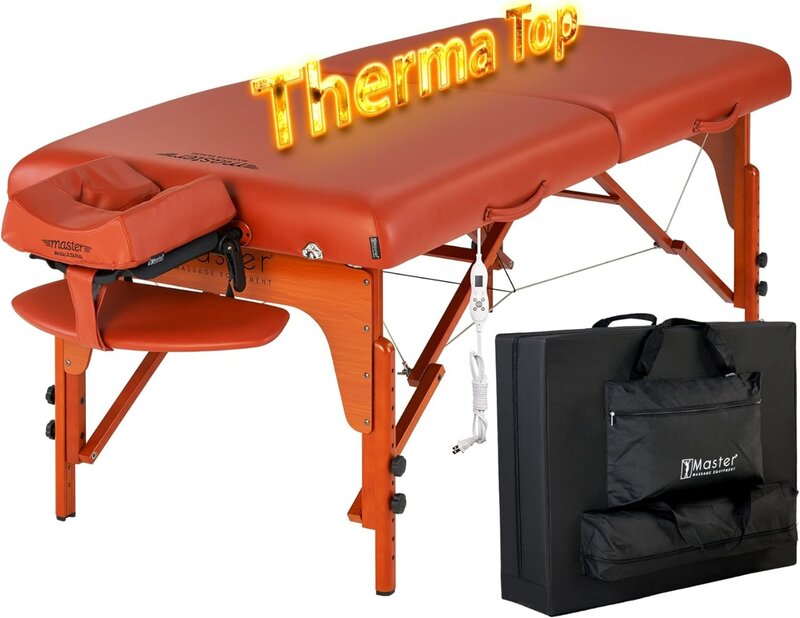 Master Massage 31 "pacchetto lettino da massaggio portatile Santana Therma Top (cuscinetti riscaldanti incorporati)