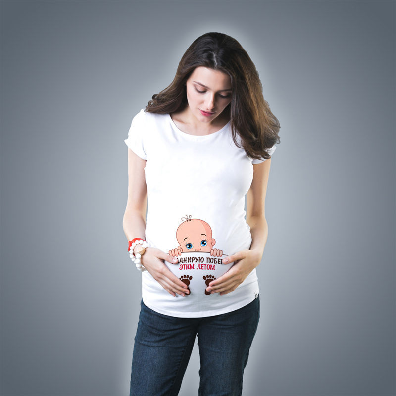Ropa de maternidad para bebé, camisetas informales para embarazo, camisetas divertidas con estampado de bebé, camisetas de manga corta de verano