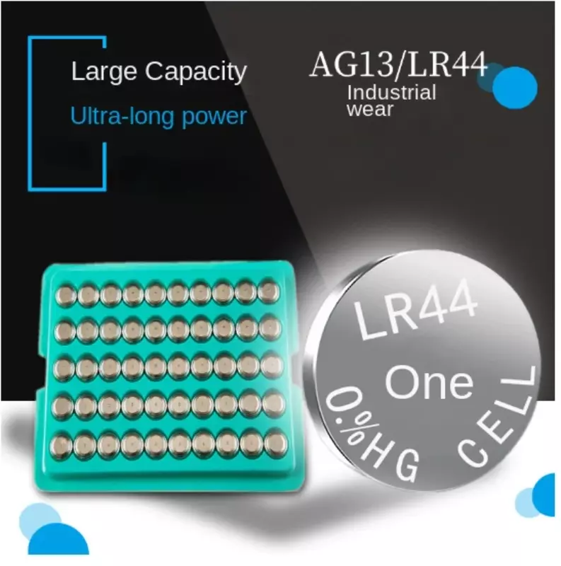 LR44/AG13นาฬิกาแบตเตอรี่ก้อนเล็ก50-100ชิ้นเซลล์แบตเตอรี่เหรียญเซลล์ LR44แบตเตอรี่อัลคาไลน์แบตเตอรี่กระดุม1.55V สำหรับนาฬิการีโมทคอนโทรล
