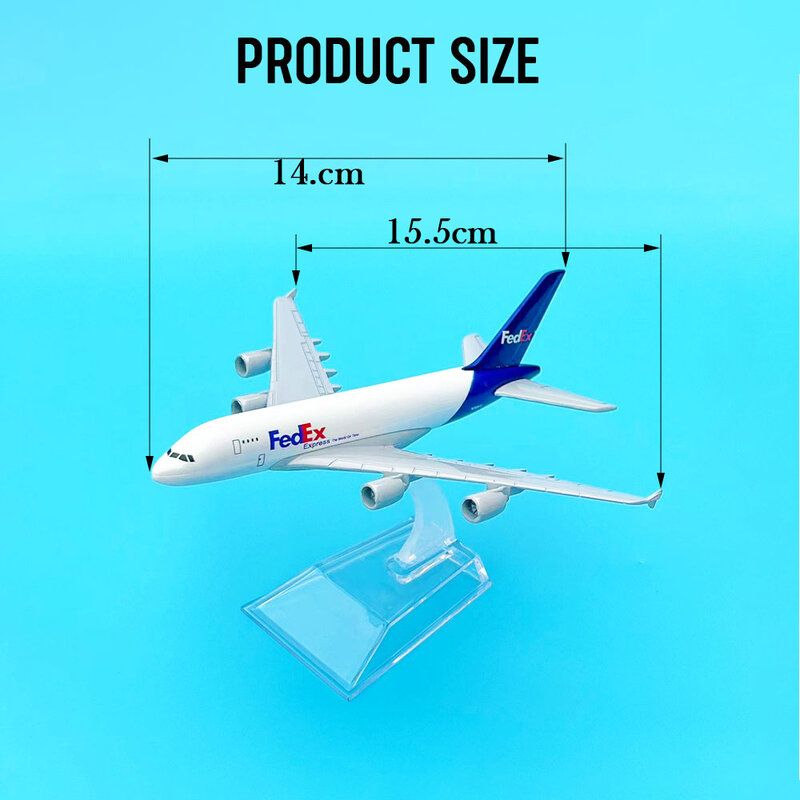 Modelo de avión Boeing de Fedex A380 Airlines, escala 1:400, Ideal, adición a cualquier colección de aviones fundidos a presión