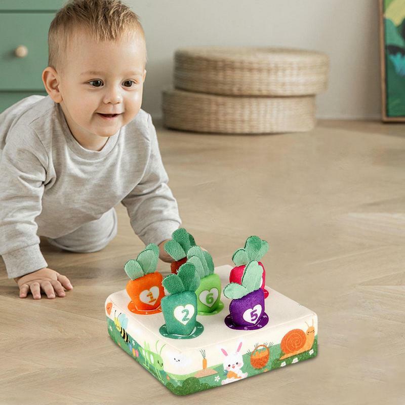 Wyciągnij marchewkową zabawkę ciągnącą marchewkę Montessori zabawka dla dzieci udawana rzodkiewka zabawki w kształcie jedzenia ręcznie koordynacja oka pomoce szkoleniowe