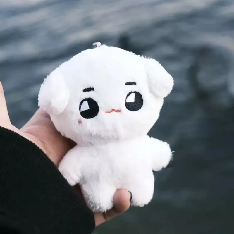 Kpop Idol Tyongya muñeco de peluche, cachorro blanco, llaveros
