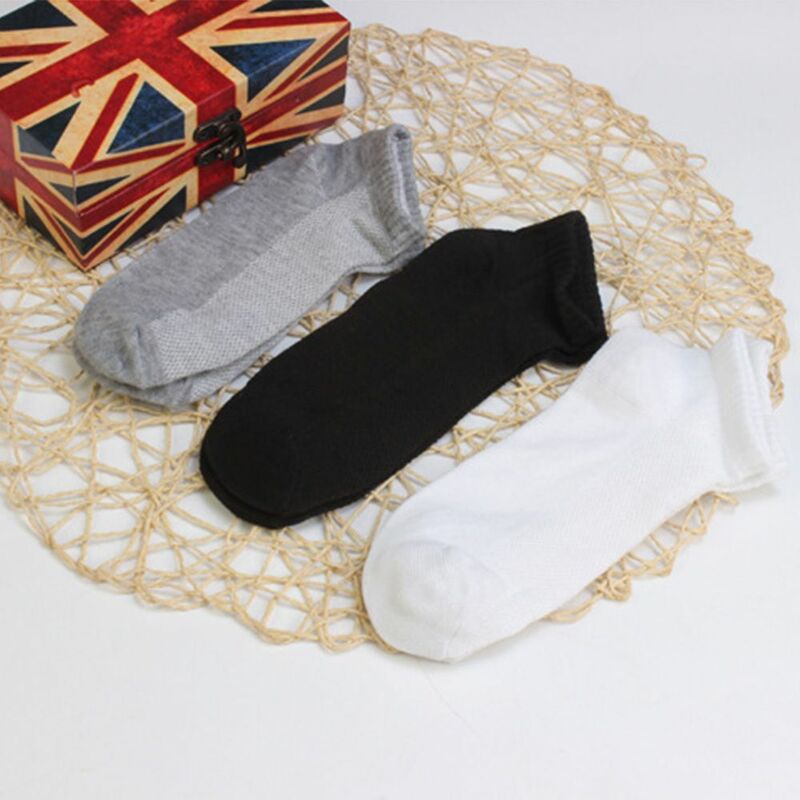 Summer Men Knitted Breathable Thin Socks Boat Socks Mesh Socks Invisible Socks Men's Socks