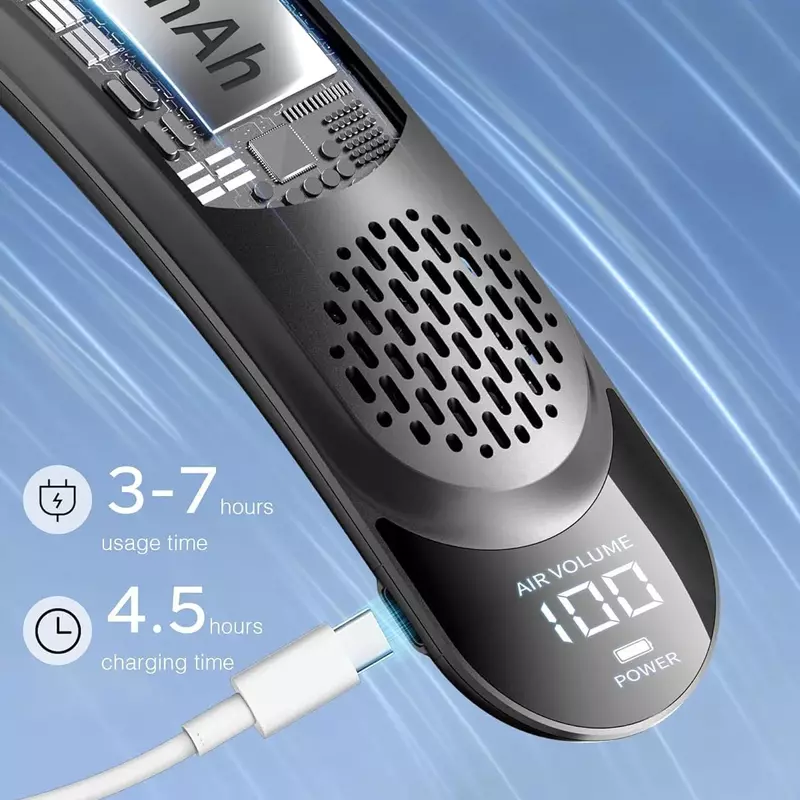 2024 nuovo condizionatore d'aria indossabile USB ricaricabile portatile 3 refrigerazione Hanging Neck Fan Mute Outdoor Summer Cooler