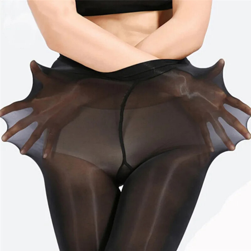 Mallas térmicas translúcidas para mujer, pantimedias ajustadas, pantalones negros, Sexy