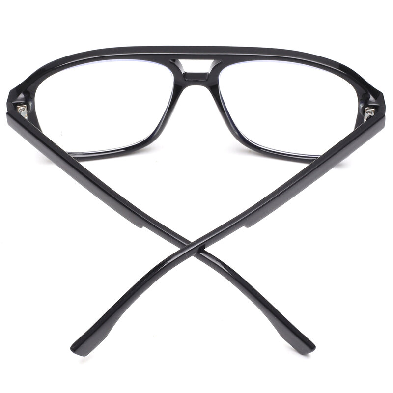 JM kacamata baca klasik untuk pria wanita, Aviator persegi memblokir cahaya biru pembaca