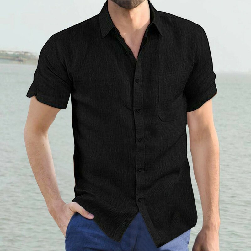 Hemd Strickjacke für Mann kurze Ärmel Outdoor lose regelmäßige T-Shirt Mariner Shirt koreanische Mode Herren bekleidung Streetwear Ropa Hombre