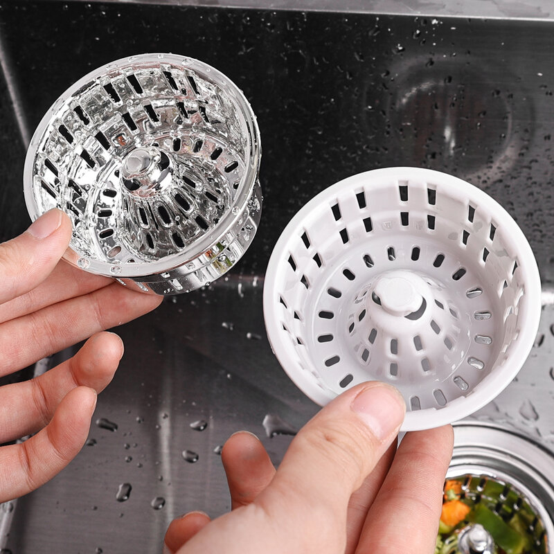 2/1PCS filtro per lavello da cucina filtro per lavello in rete di plastica in acciaio inossidabile filtro per bagno filtro di scarico trappola per filtri schermo di scarico