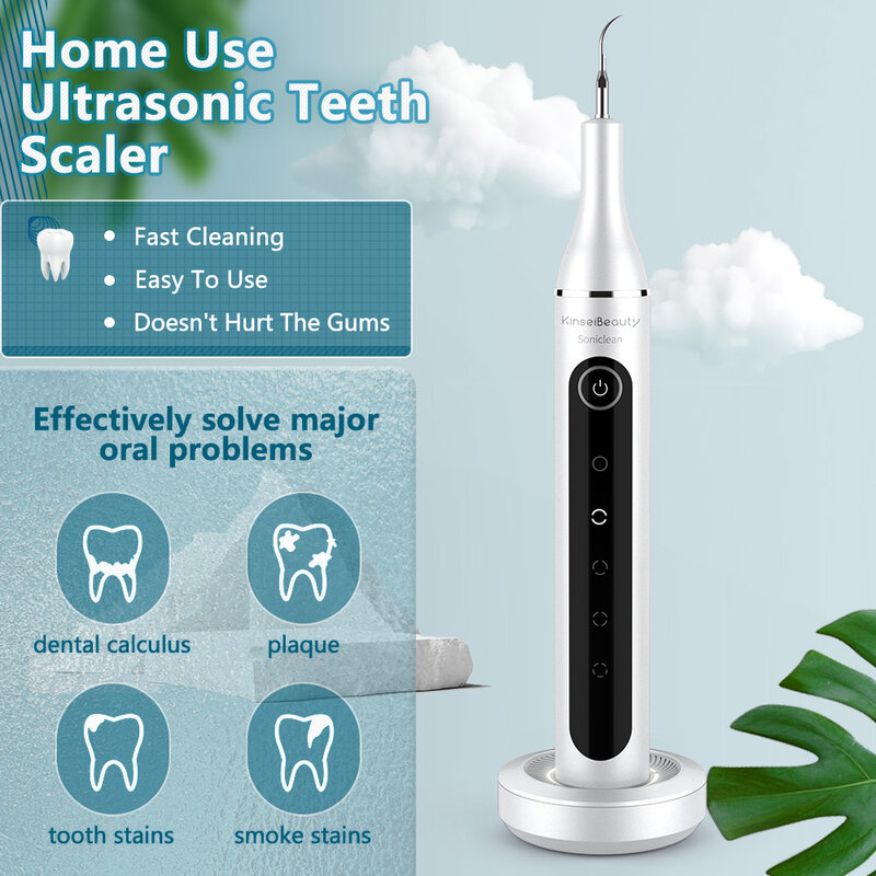 Ultrasonic Scaler ทันตกรรมทำความสะอาดฟันแคลคูลัส Remover Scaler สำหรับฟันอุปกรณ์ทำความสะอาดคราบ Tartar Plaque Remover