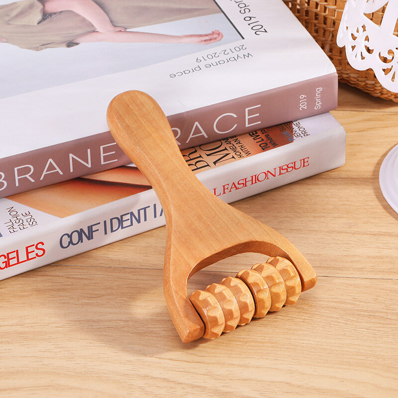 Wooden Massager Foot Hand Push Roller Face Shoulder Neck Waist Soothing Massage Tool For Body Release Scraping Massage Stick