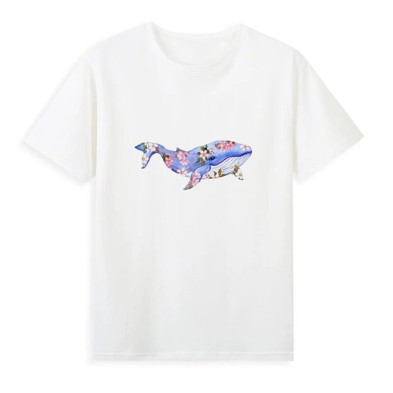 Новая креативная Дизайнерская футболка с рисунком Кита, персонализированная модная популярная женская рубашка, хорошее качество, удобная футболка A037