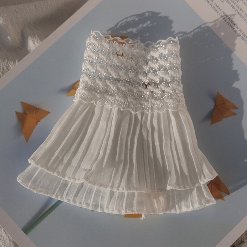 Женские рубашки для невесты, искусственные декоративные рукава, накладные плиссированные манжеты, свитер, одежда, Прямая поставка