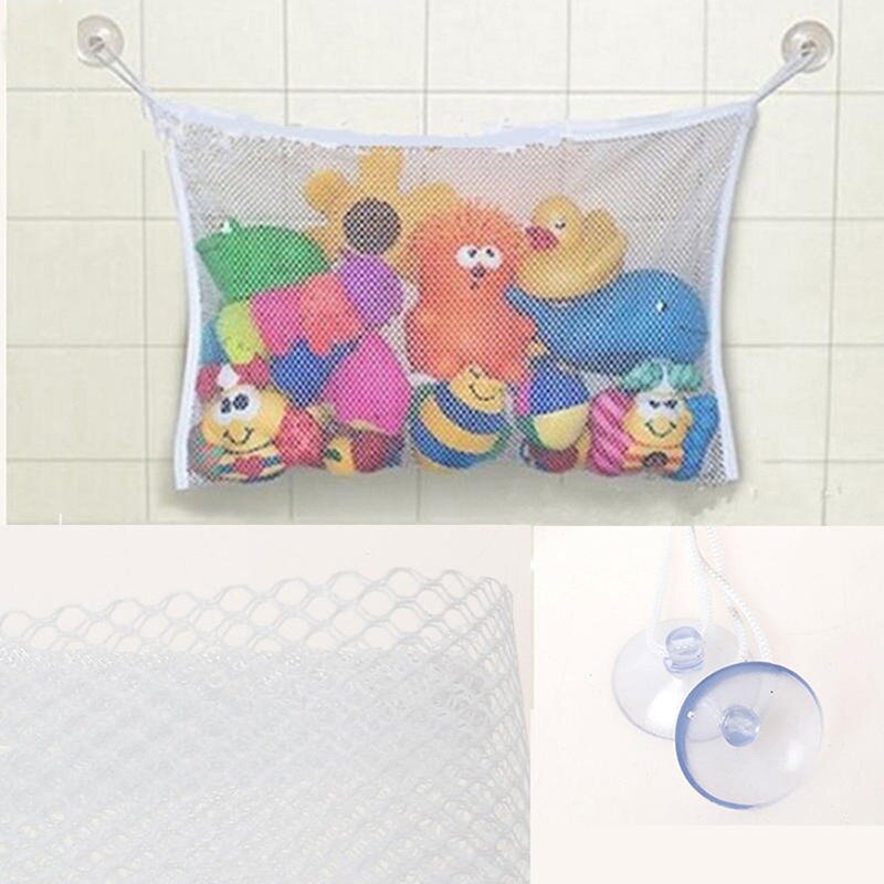 Bolsa de juguetes para niños, cesta de red con formas de animales de dibujos animados, tela impermeable, Almacenamiento de Arena, playa, baño de bebé