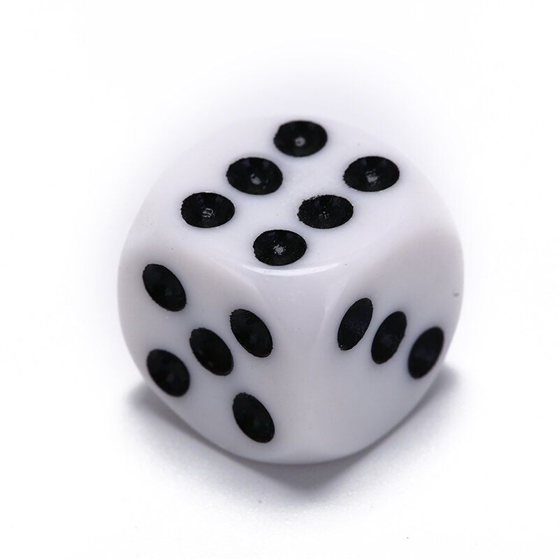 5pcs 16mm drinking dice acrylic white round corner hexahedron dice club party
