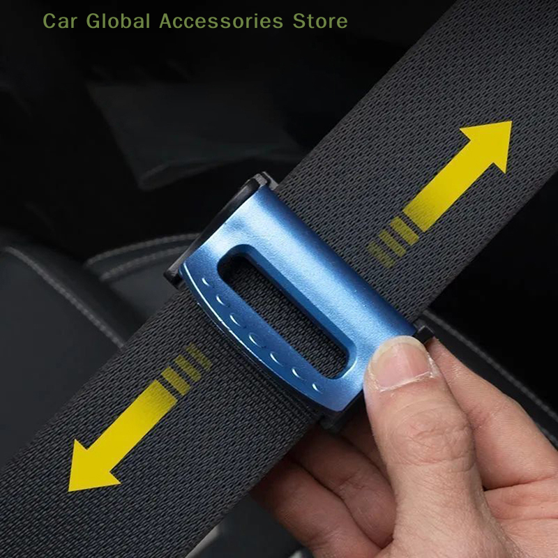 Car Seat Belt Clip, Anti-Skid Buckle, Limitador de conforto, Fixo Moda Belt, 4 cores, ABS, Interior, 2pcs
