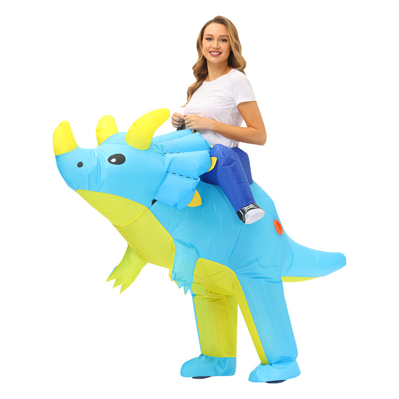 Disfraz de pterosauro inflable para niños y adultos, traje de dinosaurio para Halloween, mascota de Purim, t-rex, Disfraz de fiesta