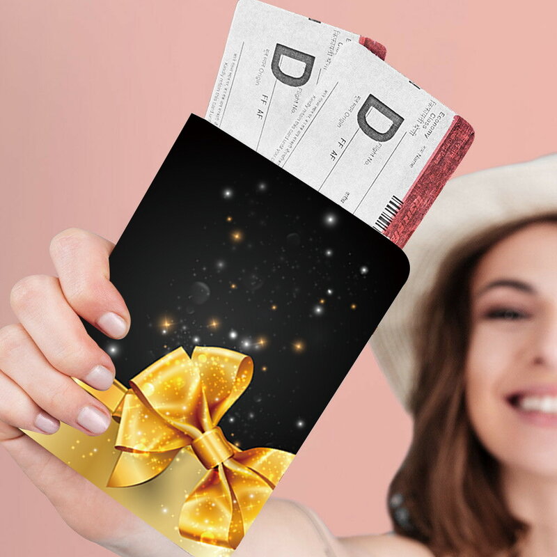Pass Deckt Reise Brieftasche Abdeckungen für Pässe Weihnachten Serie ID Karte Halter Mode Hochzeit Geschenk Brieftasche Fall Pu Leder