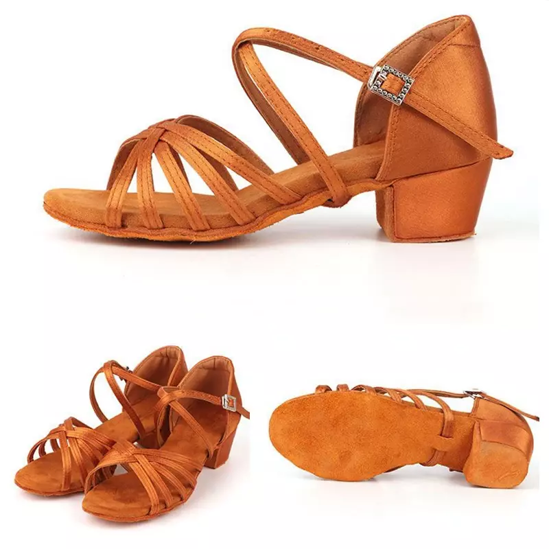 USHINE-Sapatos Modernos de Dança Latina para Meninas, Sapatos de Salão para Senhoras, Tango, Sandálias Salsa, Mulheres, Crianças