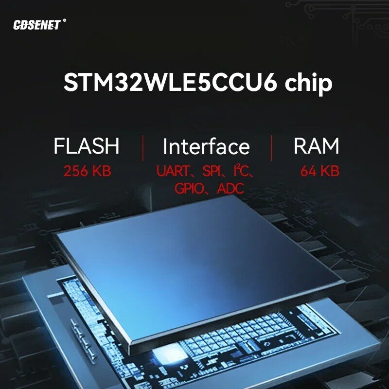 COJXU STM32WLE5 LoRa 무선 모듈 868/915MHz 팔 Cortex-M4 E77-900M22S 저전력 22dBm SoC 장거리 5.6km 소형