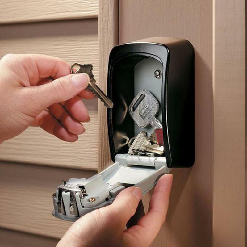 Klucz do montażu na ścianie tajne pudełko typu Organizer 4 kombinacja cyfr zamek szyfrowy zabezpieczające hasło No Key klucz do domu bezpieczne plastikowe pudełko